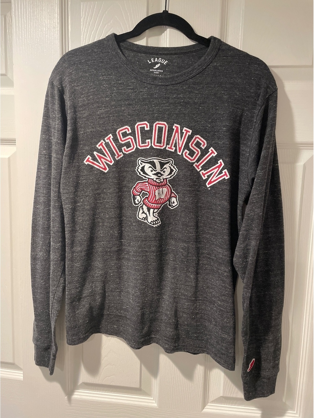 University Wisconsin Badgers League 91 Long Sleeve Shirt Small Bucky Collegiate